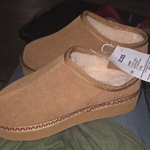 BearPaw Chestnut Suede Slip-On Ankle Booties